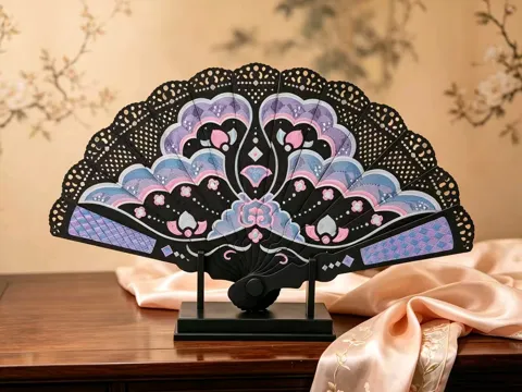 Accesorio para impresora 3D: 仿非遗螺钿蝶纹扇 — referencia de MakerWorld