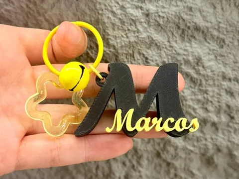 Llavero: Customizeable NAME TAG KEYCHAINS (NO AMS) — referencia de MakerWorld