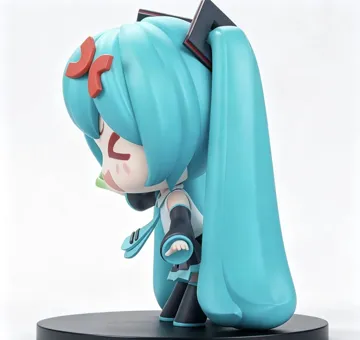 Modelo para impresión 3D: 甩葱初音未来Q版手办 — vista de referencia 3