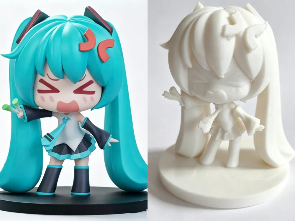 Modelo para impresión 3D: 甩葱初音未来Q版手办. Referencia del modelo original.