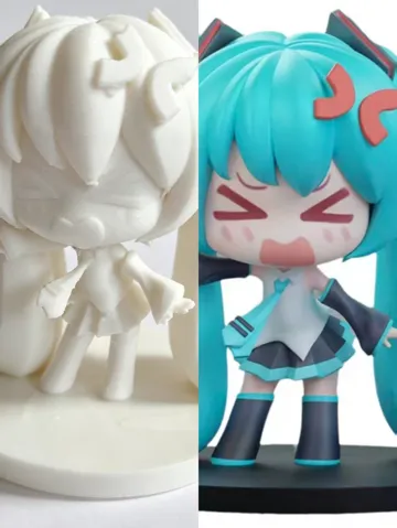 Modelo para impresión 3D: 甩葱初音未来Q版手办 — vista de referencia 2