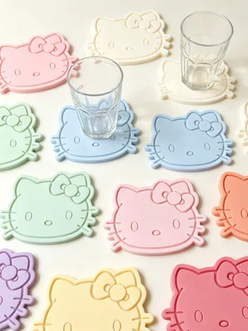 Modelo para impresión 3D: hello Kitty 杯垫 — vista de referencia 2