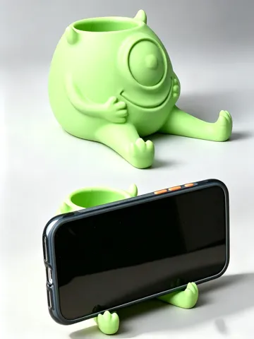 Modelo para impresión 3D: 大眼萌笔筒手机支架 — vista de referencia 2