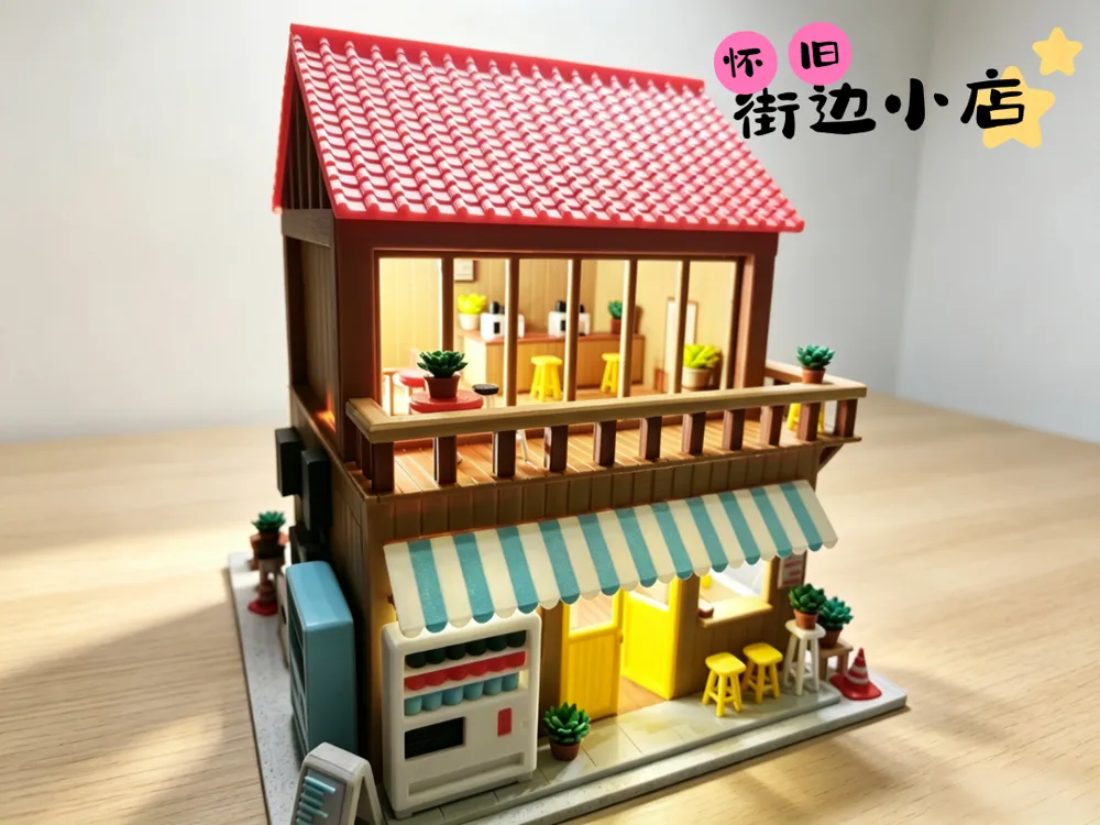 Modelo para impresión 3D: 怀旧-街道小店. Referencia del modelo original.