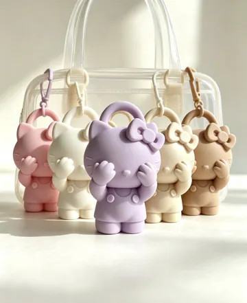 Modelo para impresión 3D: 捂眼害羞Kitty,藏住满满的可爱挂件 — vista de referencia 3