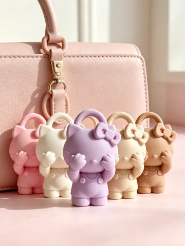 Modelo para impresión 3D: 捂眼害羞Kitty,藏住满满的可爱挂件 — vista de referencia 2