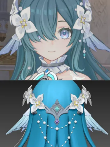 Modelo para impresión 3D: 原神 沃雅妮莎的头饰 — vista de referencia 2