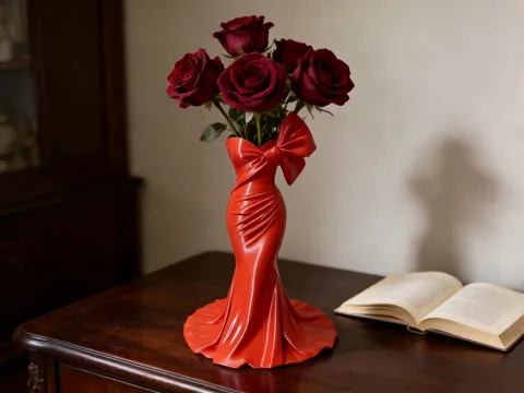Modelo para impresión 3D: 蝴蝶结抹胸鱼尾礼裙花瓶 款式1 — referencia de MakerWorld