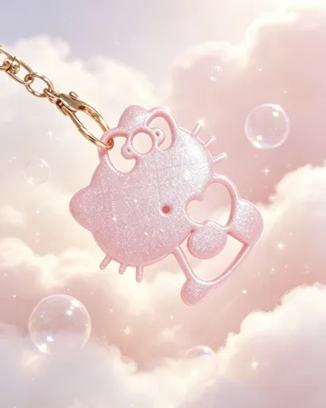 Modelo para impresión 3D: 镂空Kitty挂件也太甜啦~ — vista de referencia 5