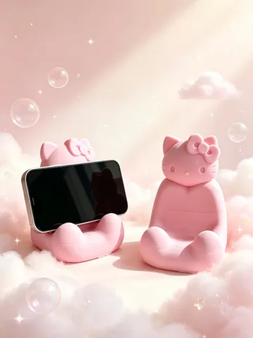 Modelo para impresión 3D: Kitty小沙发手机支架 — vista de referencia 2