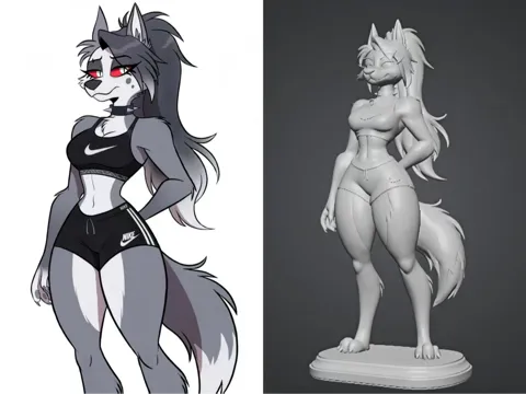 Modelo para impresión 3D: 极恶老大 露娜手办 — referencia de MakerWorld