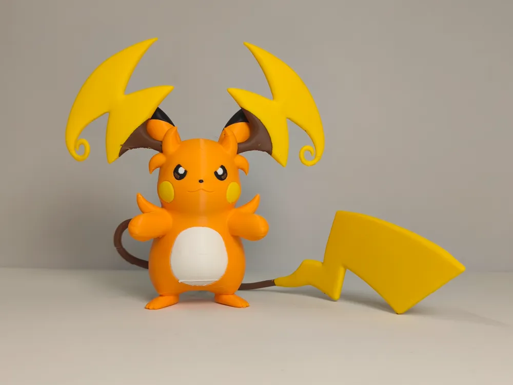 Modelo para impresión 3D: 宝可梦 第一世代 #0026.3 超级雷丘Y(Mega Raichu Y)多色模型. Referencia del modelo original.