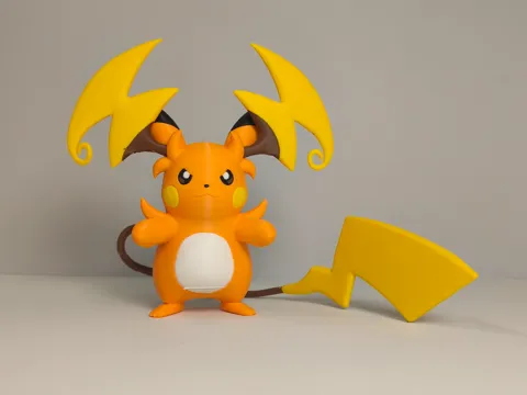Modelo para impresión 3D: 宝可梦 第一世代 #0026.3 超级雷丘Y(Mega Raichu Y)多色模型 — referencia de MakerWorld