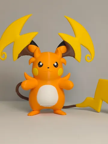Modelo para impresión 3D: 宝可梦 第一世代 #0026.3 超级雷丘Y(Mega Raichu Y)多色模型 — vista de referencia 2