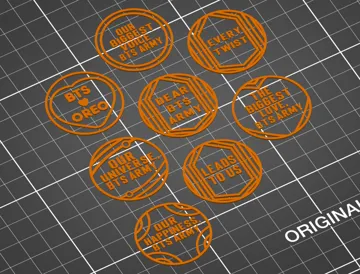 Llavero: BTS Oreo Cookies - Text Desgines — vista de referencia 2