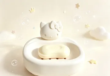 Modelo para impresión 3D: Hello Kitty香皂盒 可爱沥水肥皂盒 浴室卡通置物盒少女心洗漱台收纳 — vista de referencia 4