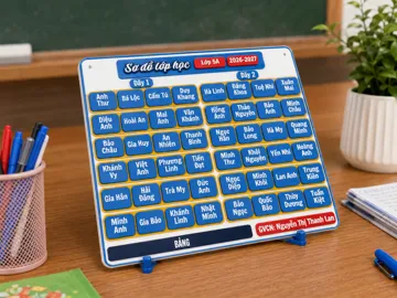 Letrero o emblema decorativo: Customize Classroom Seating Chart — vista de referencia 3