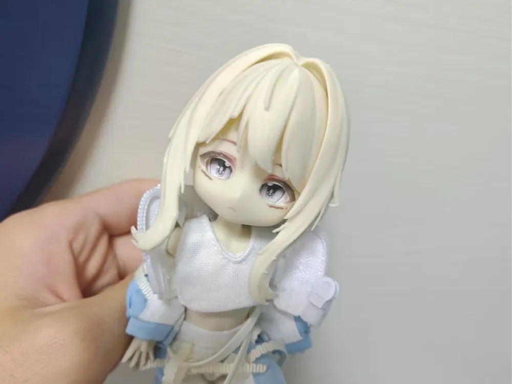 Modelo para impresión 3D: bjd马尾发型改版. Referencia del modelo original.