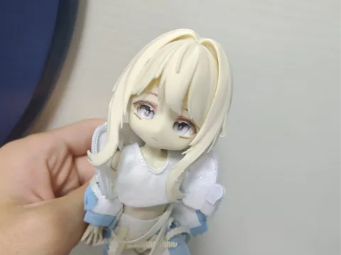 Modelo para impresión 3D: bjd马尾发型改版 — referencia de MakerWorld