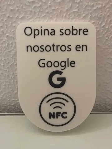 Letrero o emblema decorativo: Google Review NFC Sign – Reseñas de Google — vista de referencia 2