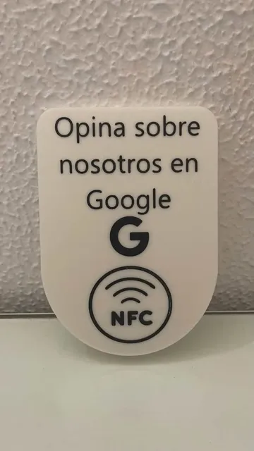 Letrero o emblema decorativo: Google Review NFC Sign – Reseñas de Google — vista de referencia 3