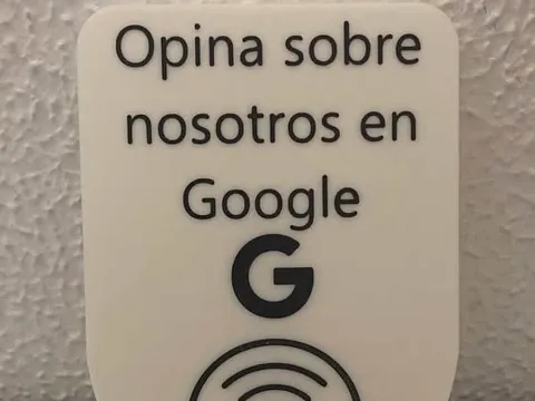 Letrero o emblema decorativo: Google Review NFC Sign – Reseñas de Google — referencia de MakerWorld
