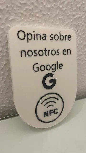 Letrero o emblema decorativo: Google Review NFC Sign – Reseñas de Google — vista de referencia 5