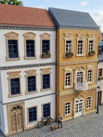 Letrero o emblema decorativo: H0 scale modular town houses — vista de referencia 2