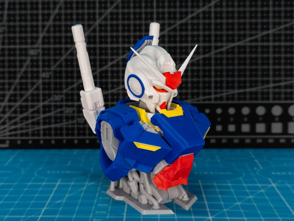 Modelo para impresión 3D: 1/72 XARX-ZERO 高达ZERO 迷你胸像. Referencia del modelo original.