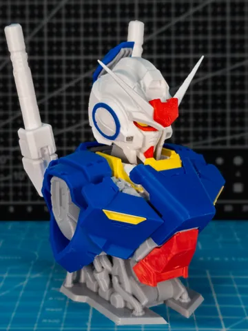 Modelo para impresión 3D: 1/72 XARX-ZERO 高达ZERO 迷你胸像 — vista de referencia 2
