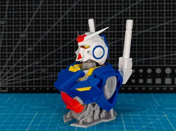 Modelo para impresión 3D: 1/72 XARX-ZERO 高达ZERO 迷你胸像 — vista de referencia 3