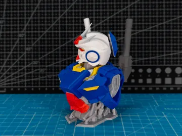 Modelo para impresión 3D: 1/72 XARX-ZERO 高达ZERO 迷你胸像 — vista de referencia 4
