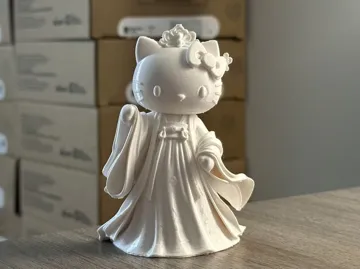 Modelo para impresión 3D: 国风汉服 Hello Kitty 摆件 支撑易拆 — vista de referencia 3