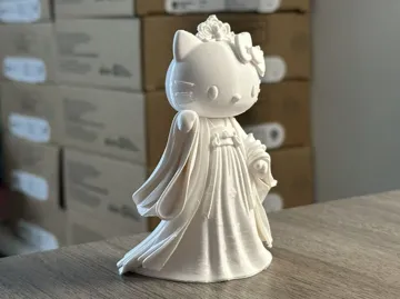Modelo para impresión 3D: 国风汉服 Hello Kitty 摆件 支撑易拆 — vista de referencia 5