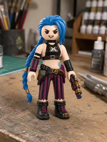 Figura decorativa: Jinx Playmobil — vista de referencia 2