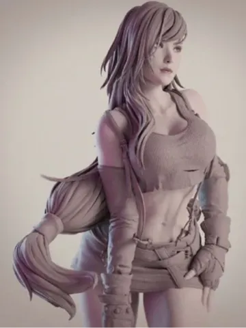 Modelo para impresión 3D: 最终幻想-蒂法 — vista de referencia 2