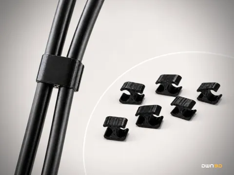 Clip o pieza de sujeción: Parametric Double Cable Clip — referencia de MakerWorld