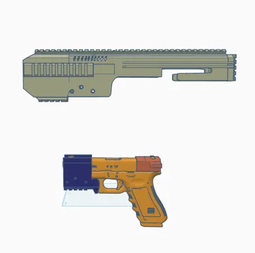 Figura decorativa: KIT AIRSOFT GLOCK 17 G4 PARA CARABINA — vista de referencia 3