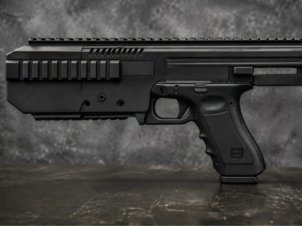 Figura decorativa: KIT AIRSOFT GLOCK 17 G4 PARA CARABINA. Referencia del modelo original.