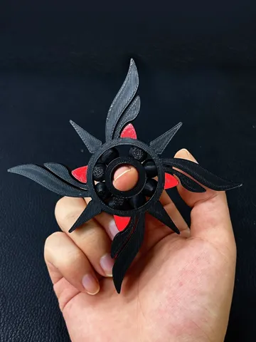 Modelo para impresión 3D: 原神阿蕾奇诺印象解压手指陀螺 一体打印无需支撑 — vista de referencia 3