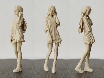 Modelo para impresión 3D: 动漫女孩 手办 — vista de referencia 2