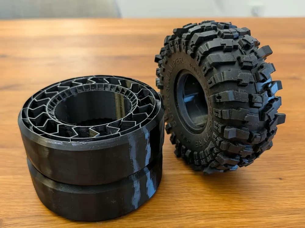 Modelo para impresión 3D: RC Crawler Tire Inlay No Foam. Referencia del modelo original.