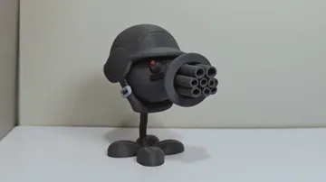 Modelo para impresión 3D: 植物大战僵尸_毁灭菇机枪射手 — vista de referencia 3