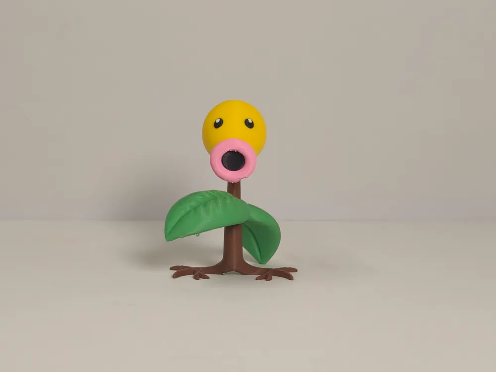 Modelo para impresión 3D: 宝可梦 第一世代 #0069 喇叭芽(Bellsprout)多色模型. Referencia del modelo original.
