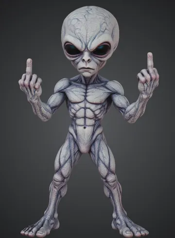 Soporte: Alien flipping off — vista de referencia 4