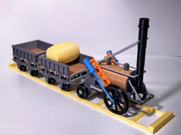 Modelo para impresión 3D: 1829蒸汽火车 — vista de referencia 3