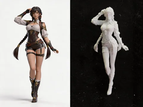 Modelo para impresión 3D: 双辫少女 — referencia de MakerWorld