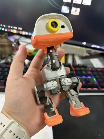 Modelo para impresión 3D: Microduck双足机器人桌面摆件(白模DIY上色) — vista de referencia 5