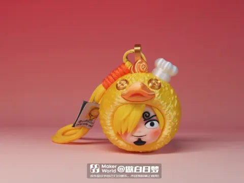 Modelo para impresión 3D: 草帽萌兽团系列005｜黄金鸭厨·山治Q版挂件 — referencia de MakerWorld