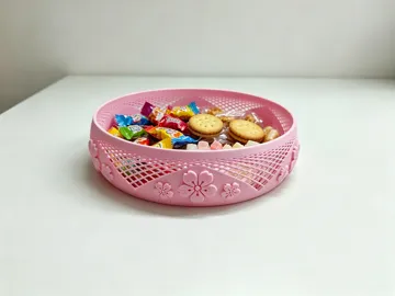 Modelo para impresión 3D: 优雅的樱花网纹果篮 — vista de referencia 5